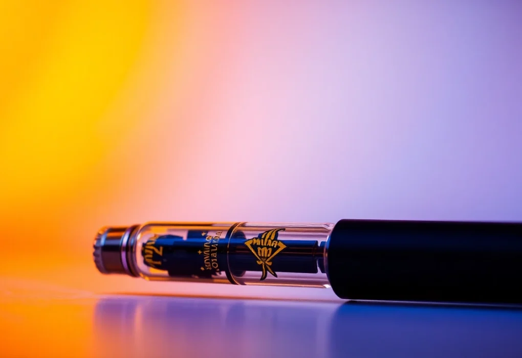Experience the high-quality Muha Meds 2g live resin disposable vape pen with its sleek design and rich color.