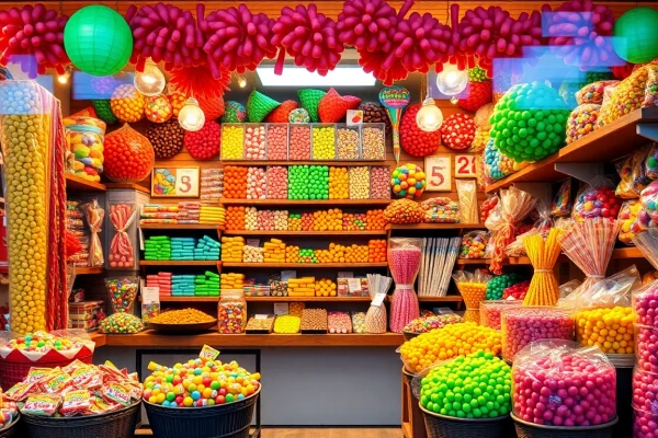 Find your favorite treats at this candy store near me featuring an assortment of colorful candies.