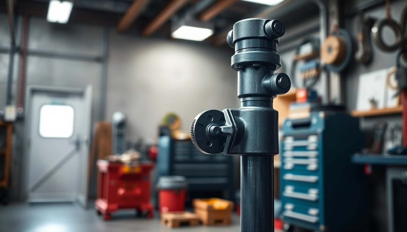 Adjustable pipe stands supporting heavy pipes in a workshop environment, showcasing strength and durability.