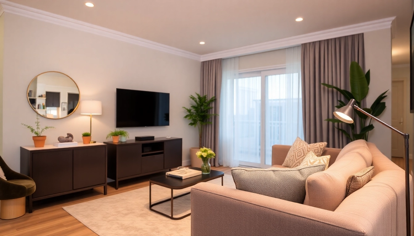 Experience the elegance of Bloomsbury Residences with a cozy living room filled with stylish decor.