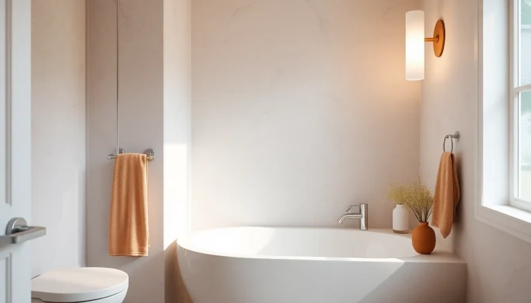 Skilled bathroom installers near me enhancing a stylish, modern bathroom space with quality fixtures.