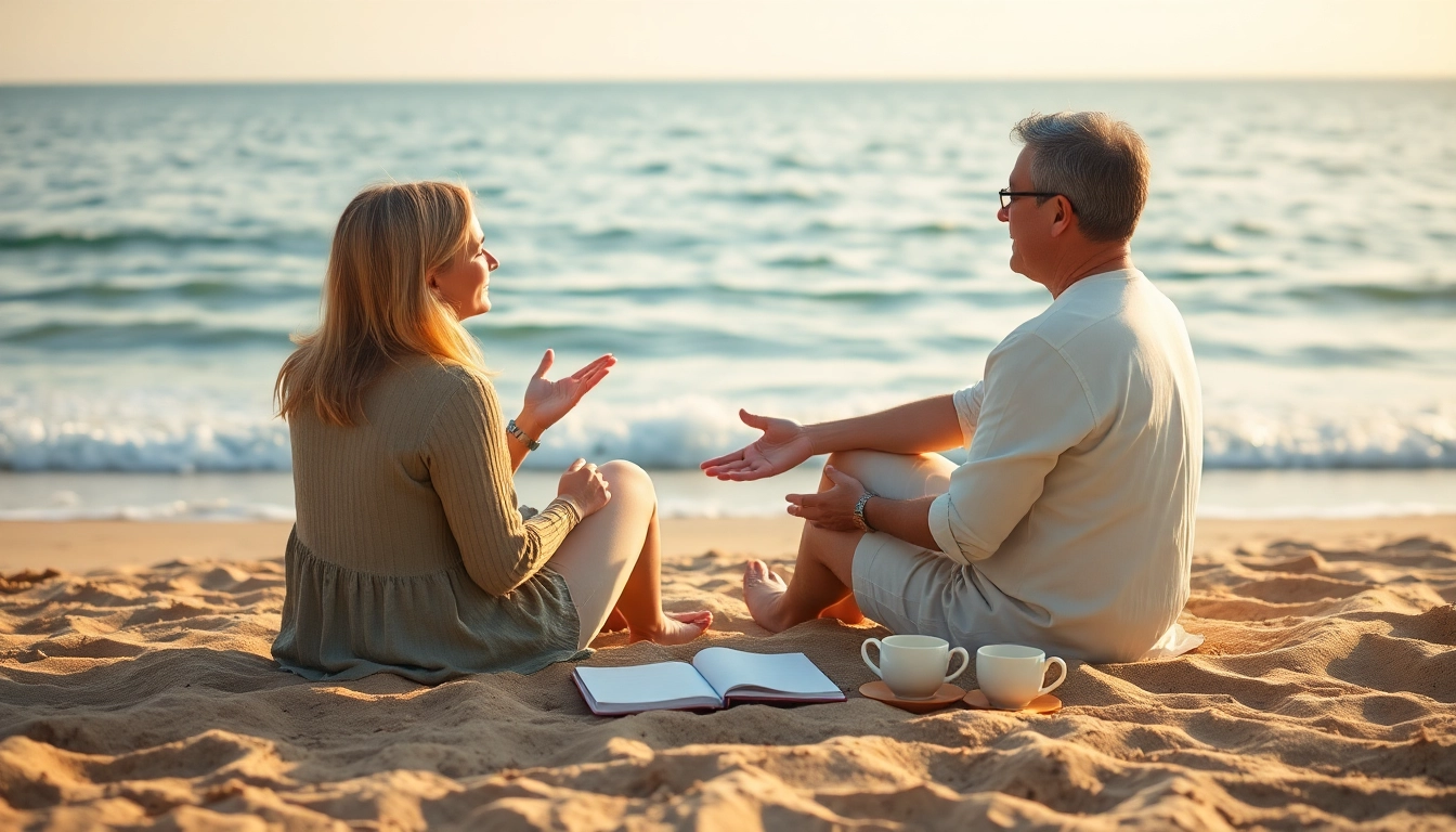 Spiritual Life Coach Bournemouth - Dorset guiding a serene session on the beach.