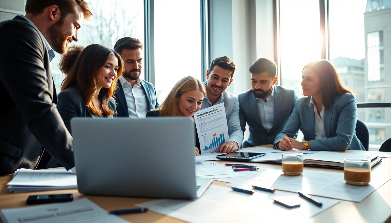 Apprendre comment enregistrer une société au Luxembourg avec des entrepreneurs collaborant sur des documents.