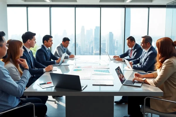 Analyze import tariffs China in an engaging business meeting setting with diverse professionals.