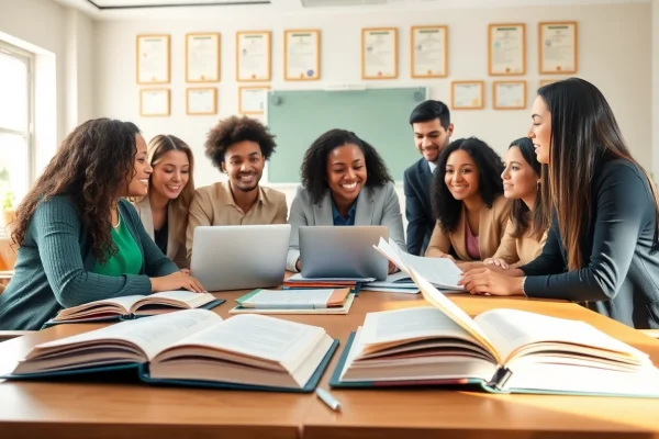 How a Community Law School Empowers Future Legal Professionals Students collaborating in a community law school setting, showcasing teamwork and academic engagement.