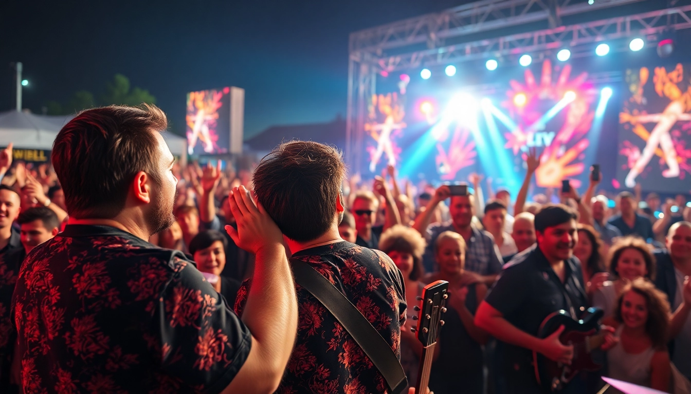Enhancing fan engagement at a live event with vibrant artist interaction and enthusiastic audience.