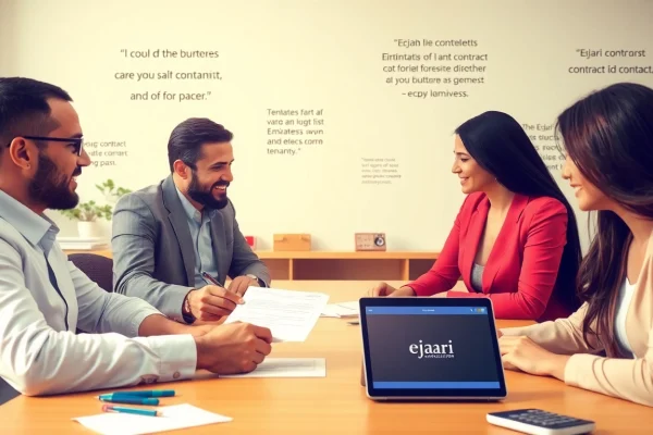 Initiate your ejari cancellation​ with essential documents, a friendly office atmosphere, and engaged participants.