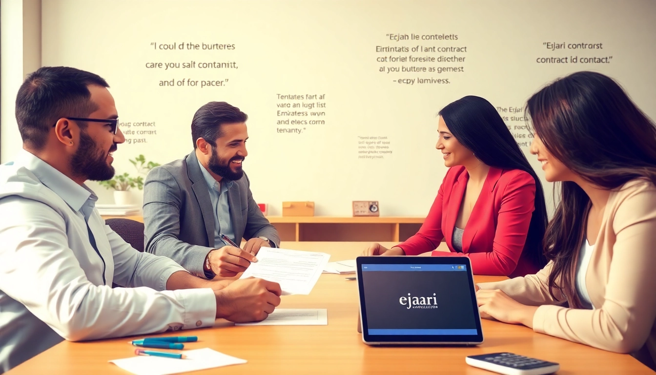 Initiate your ejari cancellation​ with essential documents, a friendly office atmosphere, and engaged participants.
