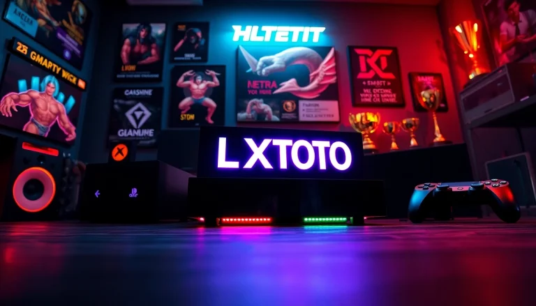Gamers enjoy the thrilling experience of LXTOTO in an exciting gaming setup.