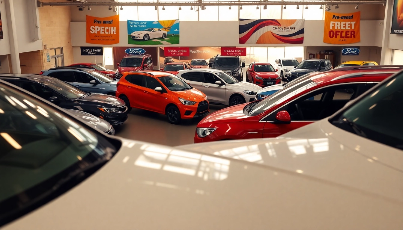 Find Used Vehicles in a professional dealership showcasing a variety of pre-owned cars.