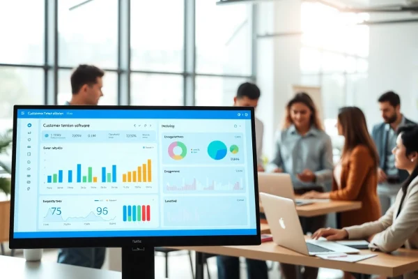 Boost Loyalty and Profits with Efficient Customer Retention Software Engaged team collaborating on Customer Retention Software in a modern office setting.