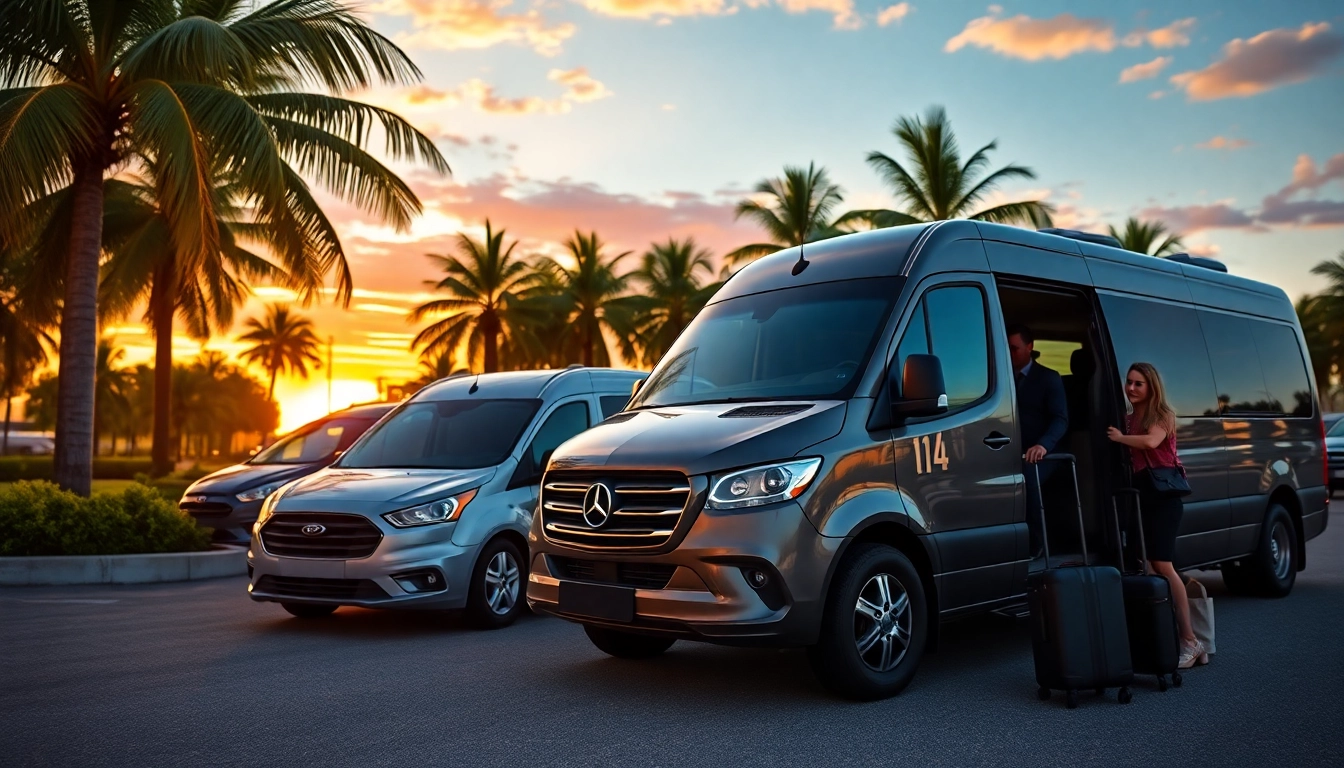 Florida group transportation with luxury vehicles offering seamless travel experiences.