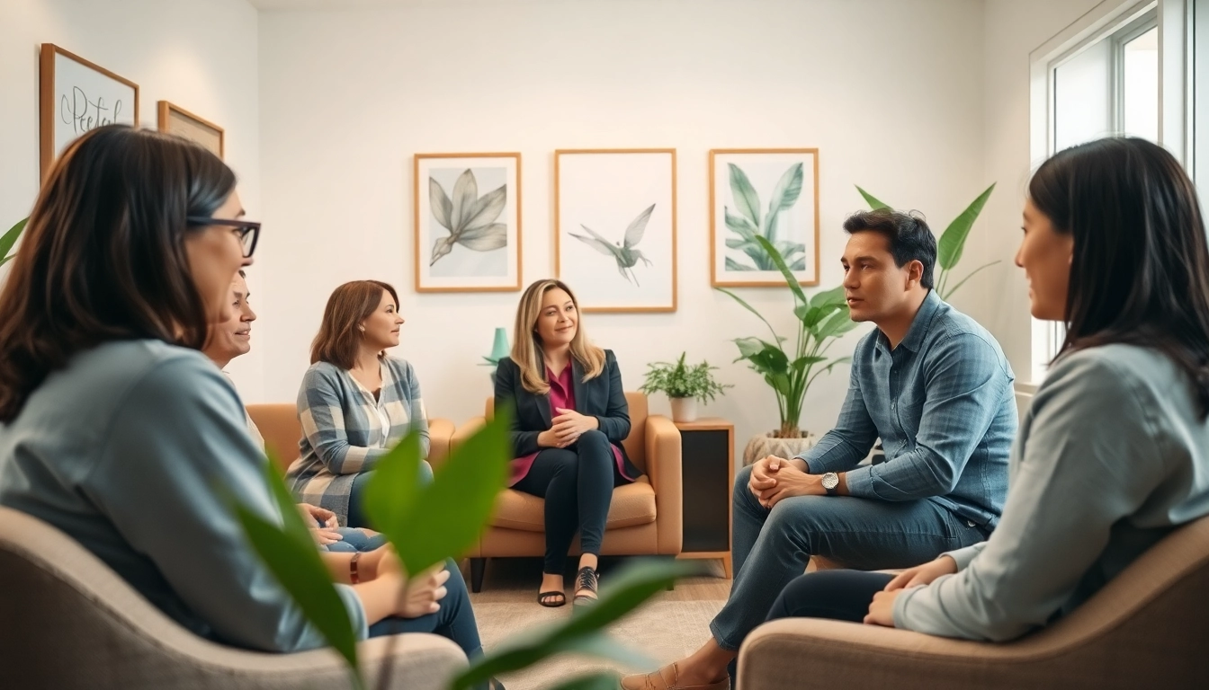 Addiction counseling session capturing emotional connections in a healing environment.