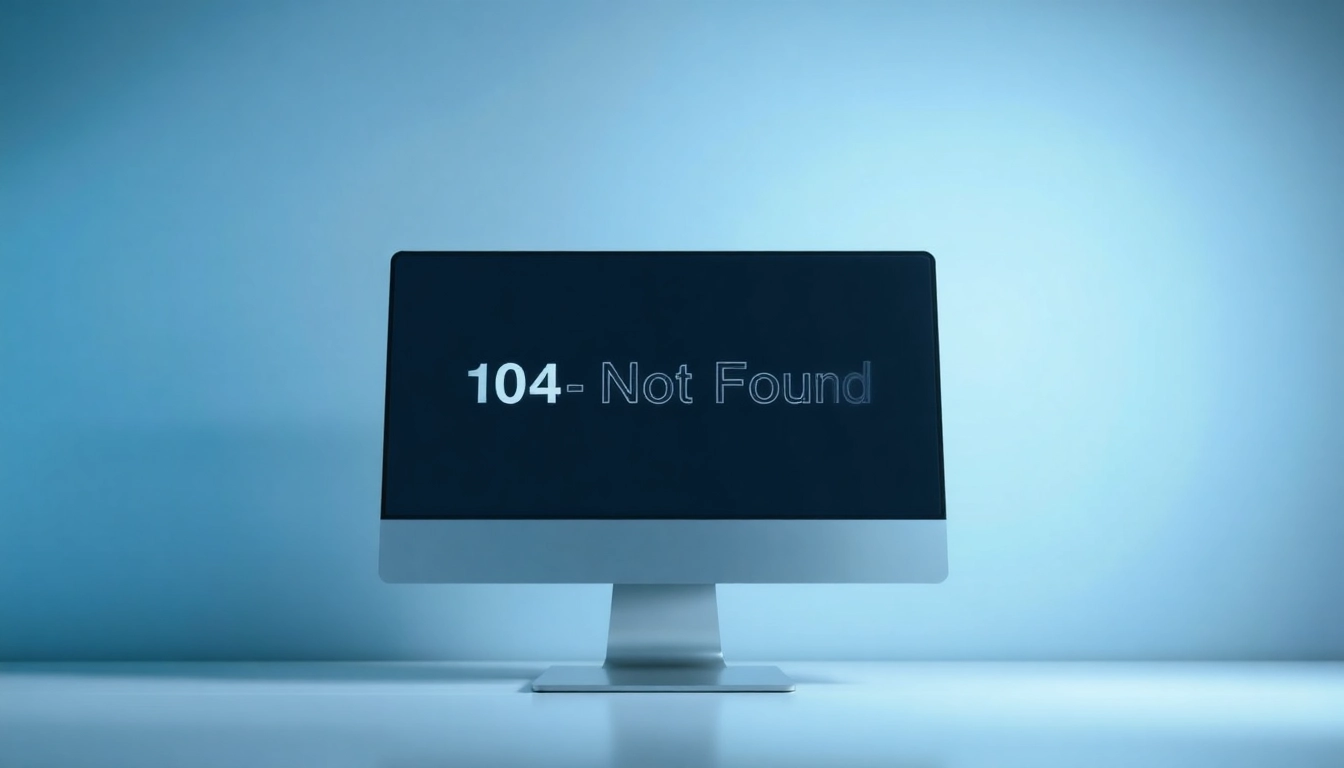 A clear "404 Not Found" error on a computer screen for line電腦版下載 users seeking website access.