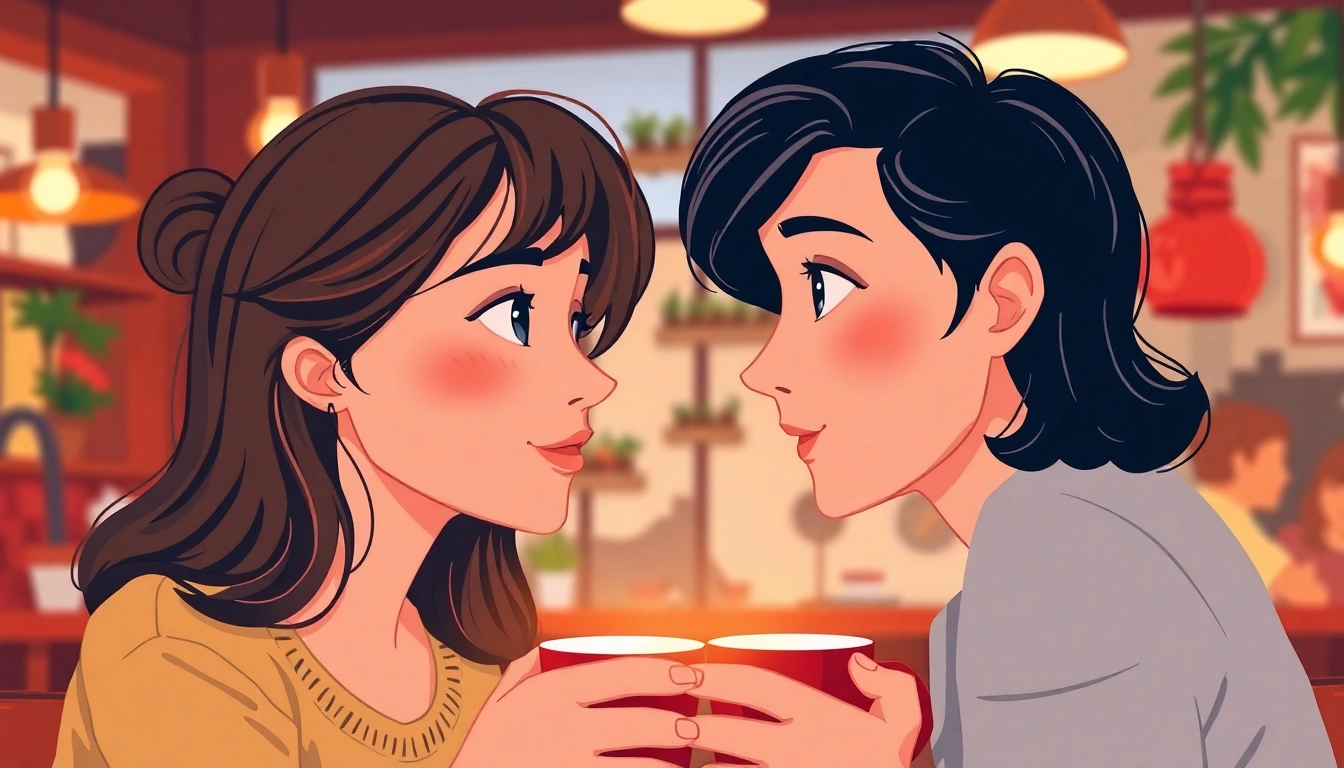 A couple practicing effective communication in relationships during a cozy café conversation.