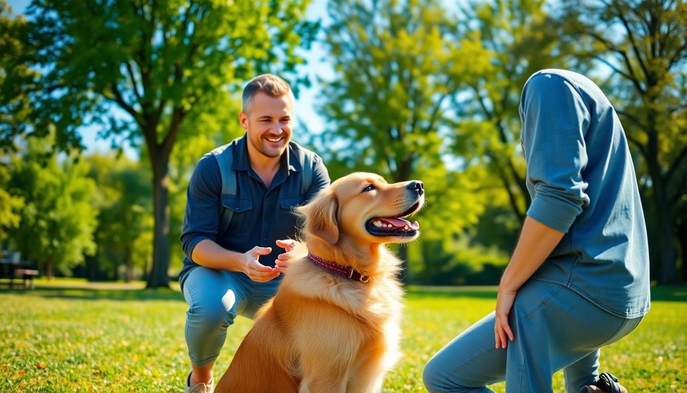 Highlights of Dog Training Irvine with a professional trainer and attentive golden retriever.