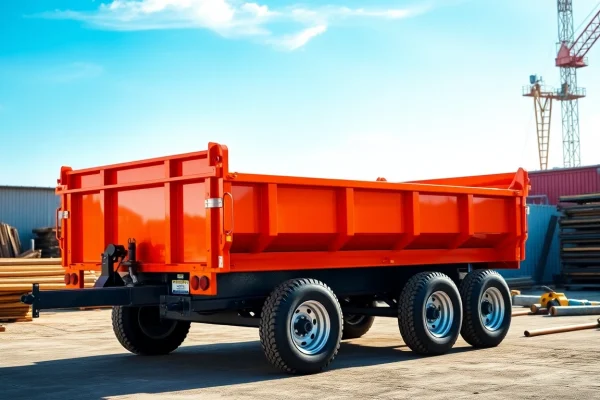 Find a dump trailer for sale near me featuring a robust design in an industrial environment.