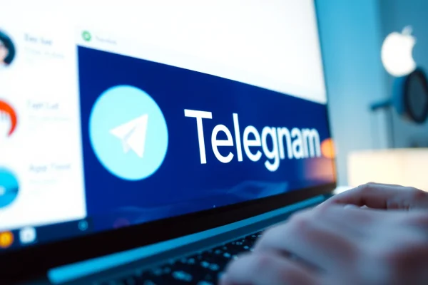 Engaging user interacting on Telegram電腦版 reflecting seamless communication and digital connectivity.