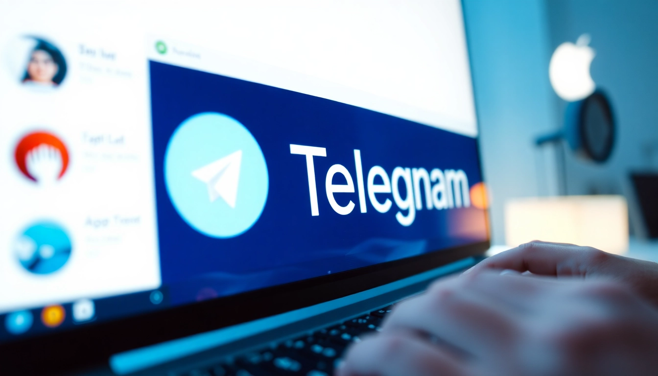 Engaging user interacting on Telegram電腦版 reflecting seamless communication and digital connectivity.