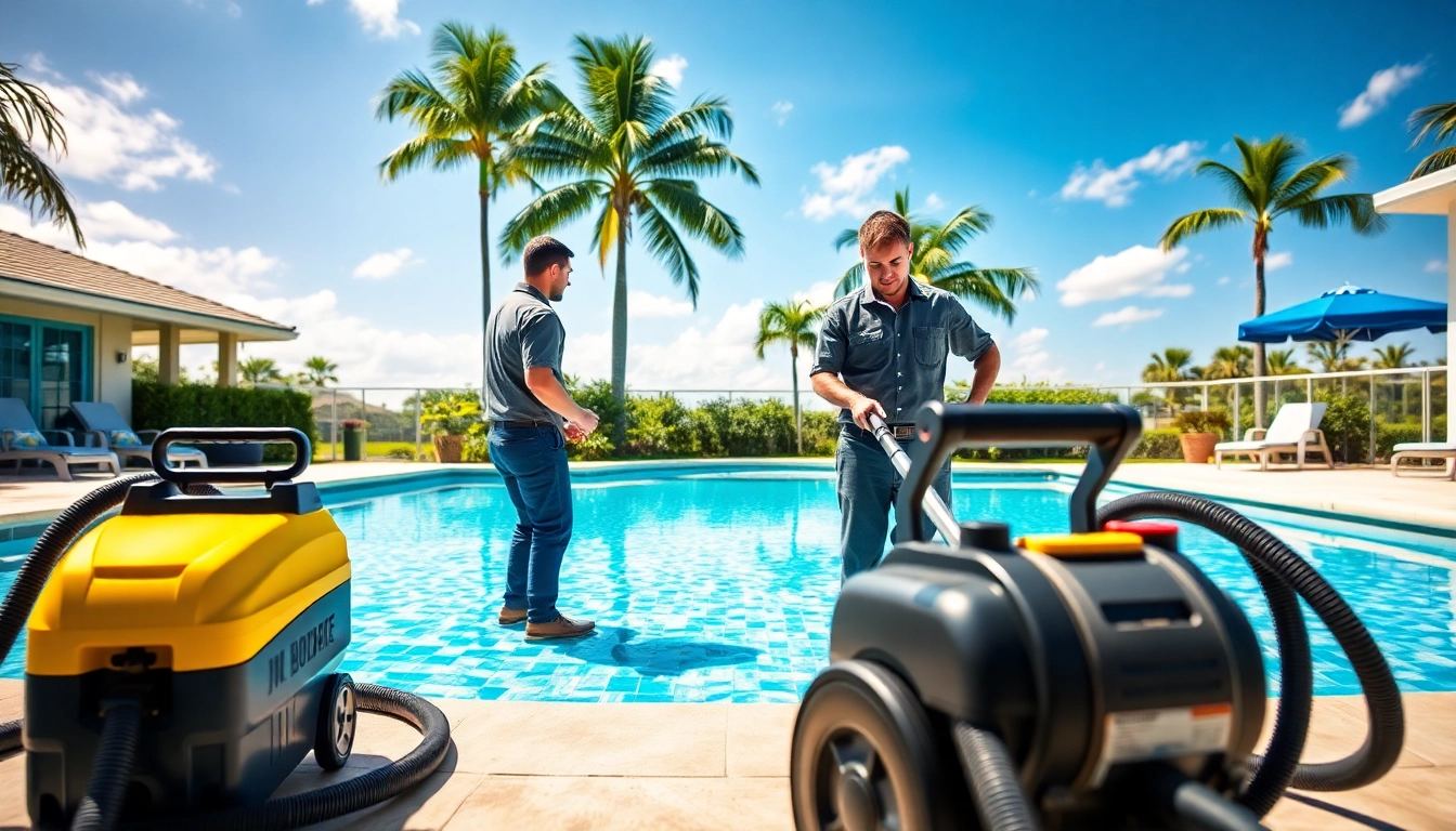 Professional swimming pool service in Pinellas County, ensuring pool maintenance and cleanliness.