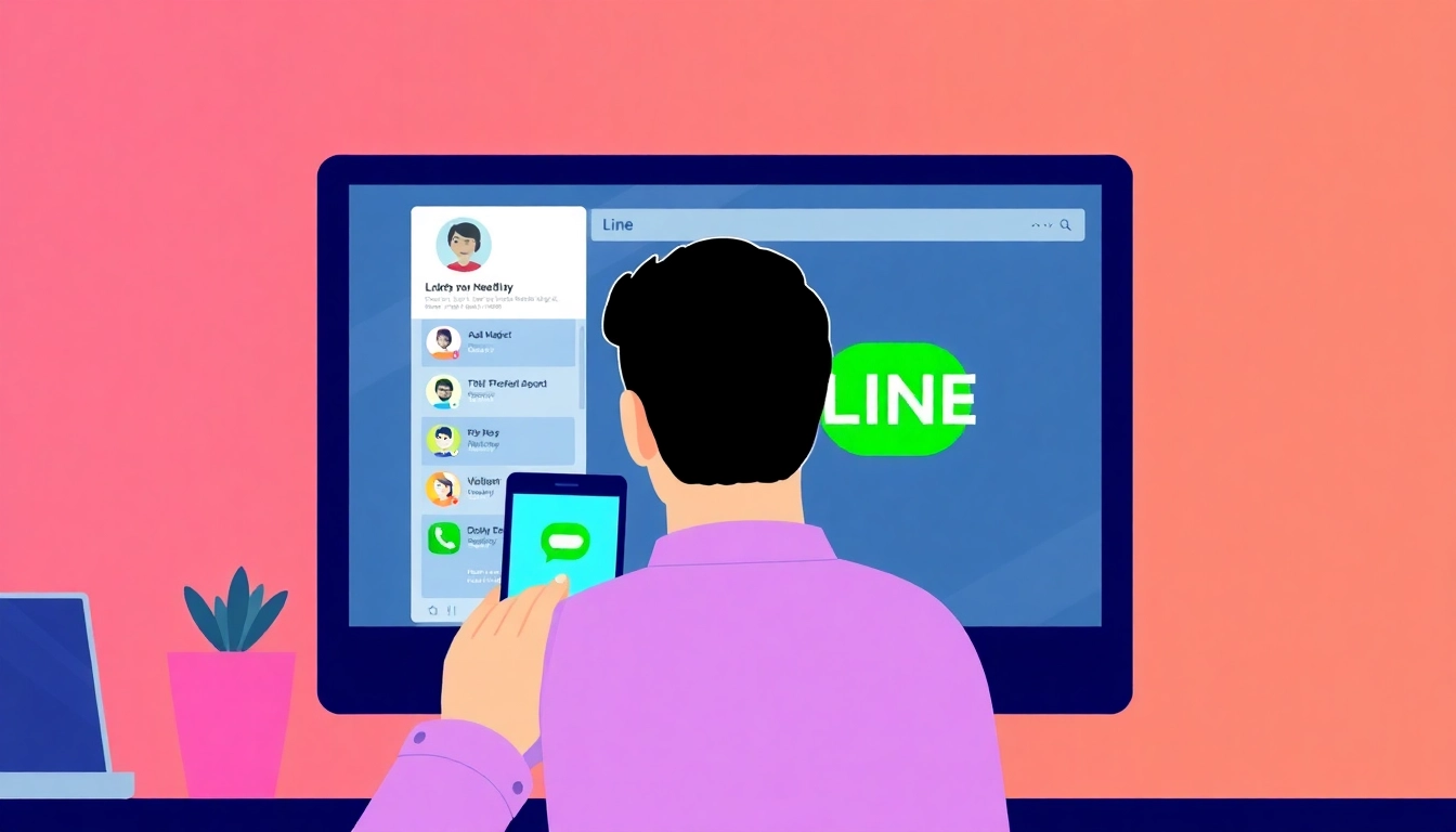Download the 電腦版line下載 app on a computer, showcasing a user-friendly interface.