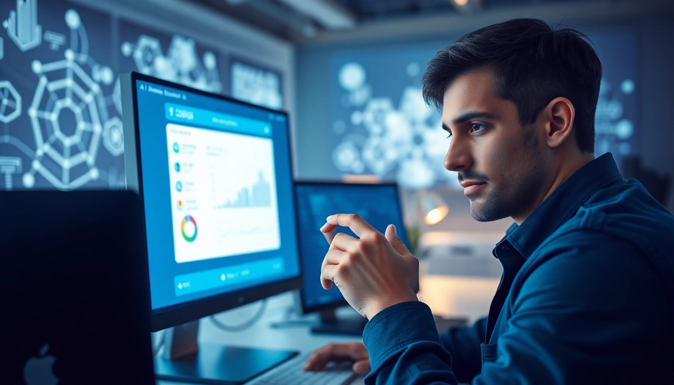 Analyze content with our advanced ai checker in a modern workspace setting.