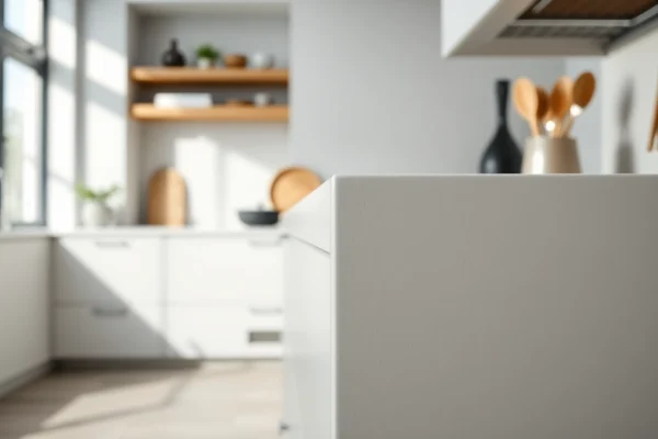Close-up of a Double wall drawer system showcasing modern design and functionality in a sleek kitchen.