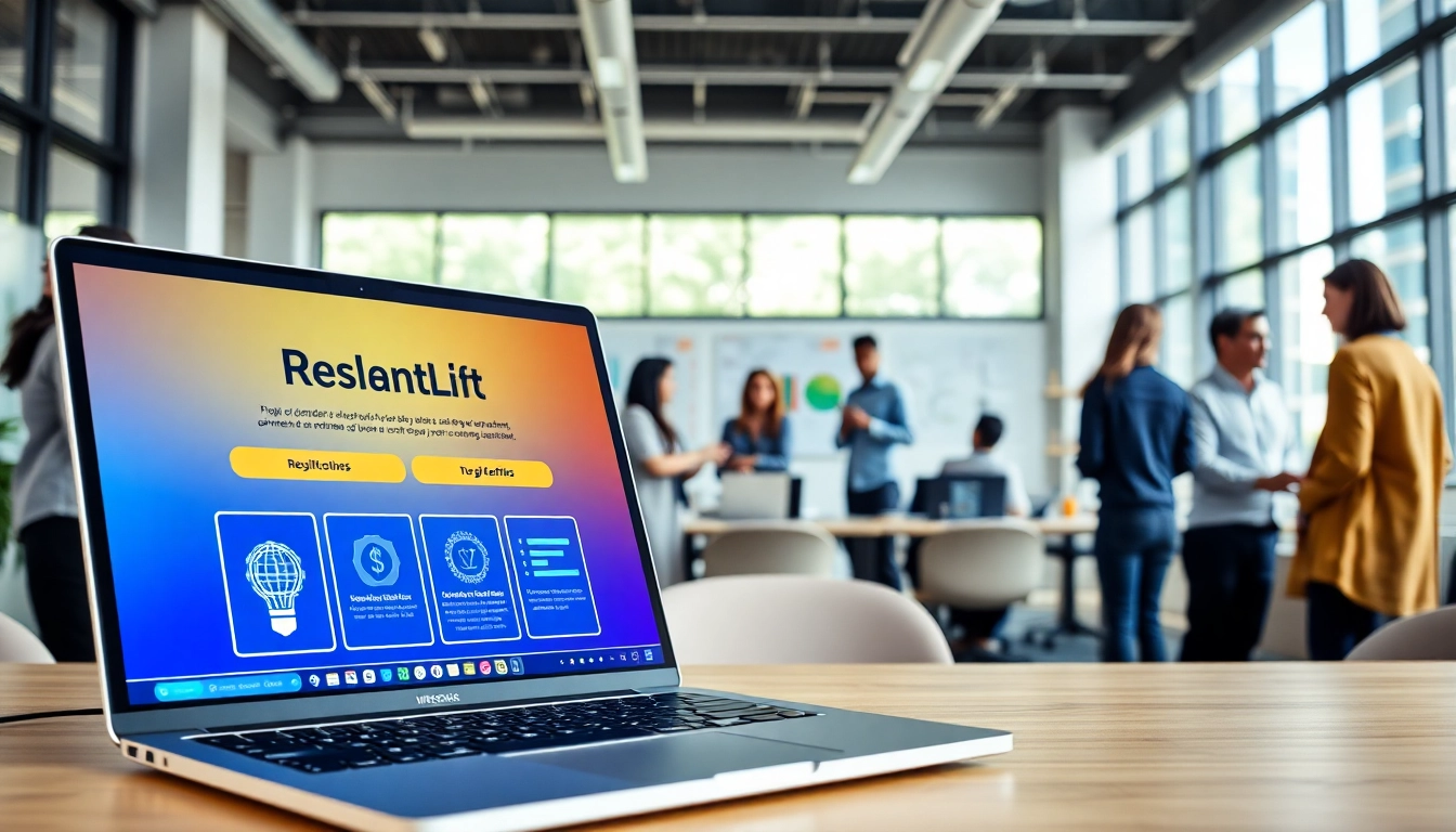 Illustrating digital proof of ownership, a collaborative workspace with technology and engaged individuals.