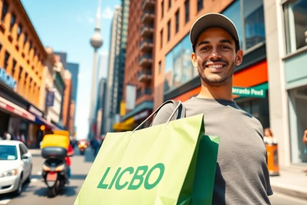 Convenient LCBO Delivery in Toronto: Services, Options, and Benefits Order LCBO delivery in Toronto with a professional person showcasing vibrant city life.