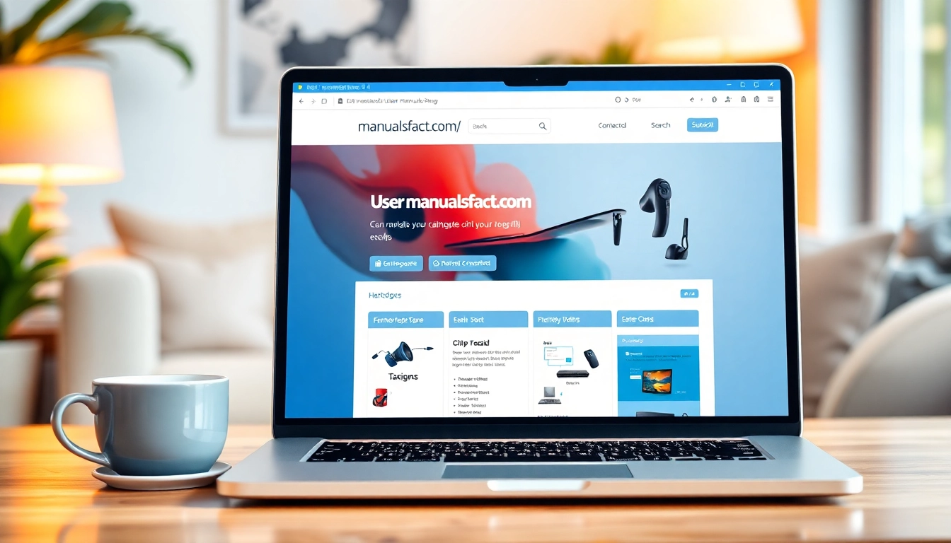 Explore user manuals on https://manualsfact.com/ in a welcoming home office setup.