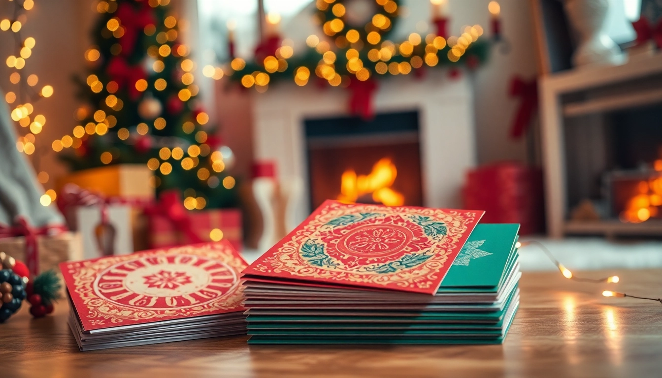 Discover a vibrant collection of Christmas cards showcasing efficient Christmas card delivery service London.