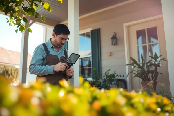 Pest management technician thoroughly inspecting a home for pests, ensuring a pest-free environment.