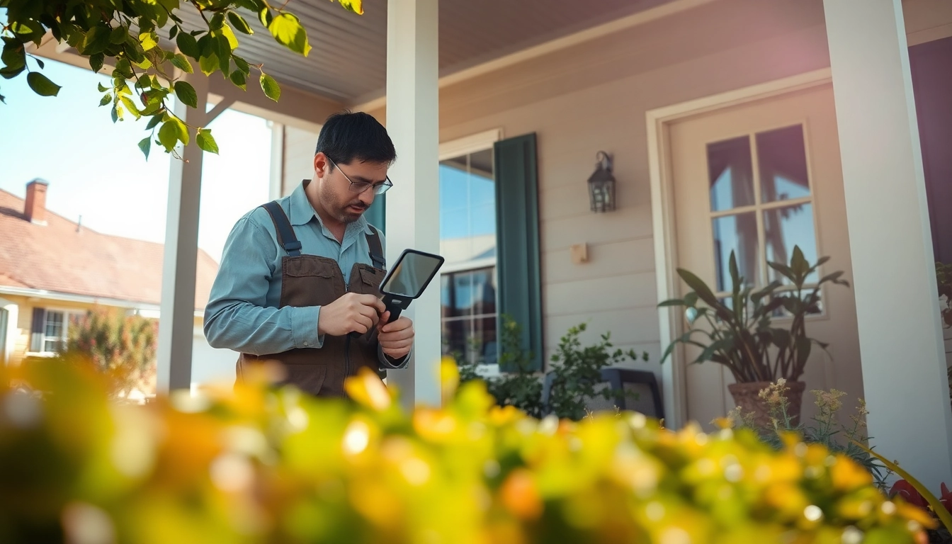 Pest management technician thoroughly inspecting a home for pests, ensuring a pest-free environment.