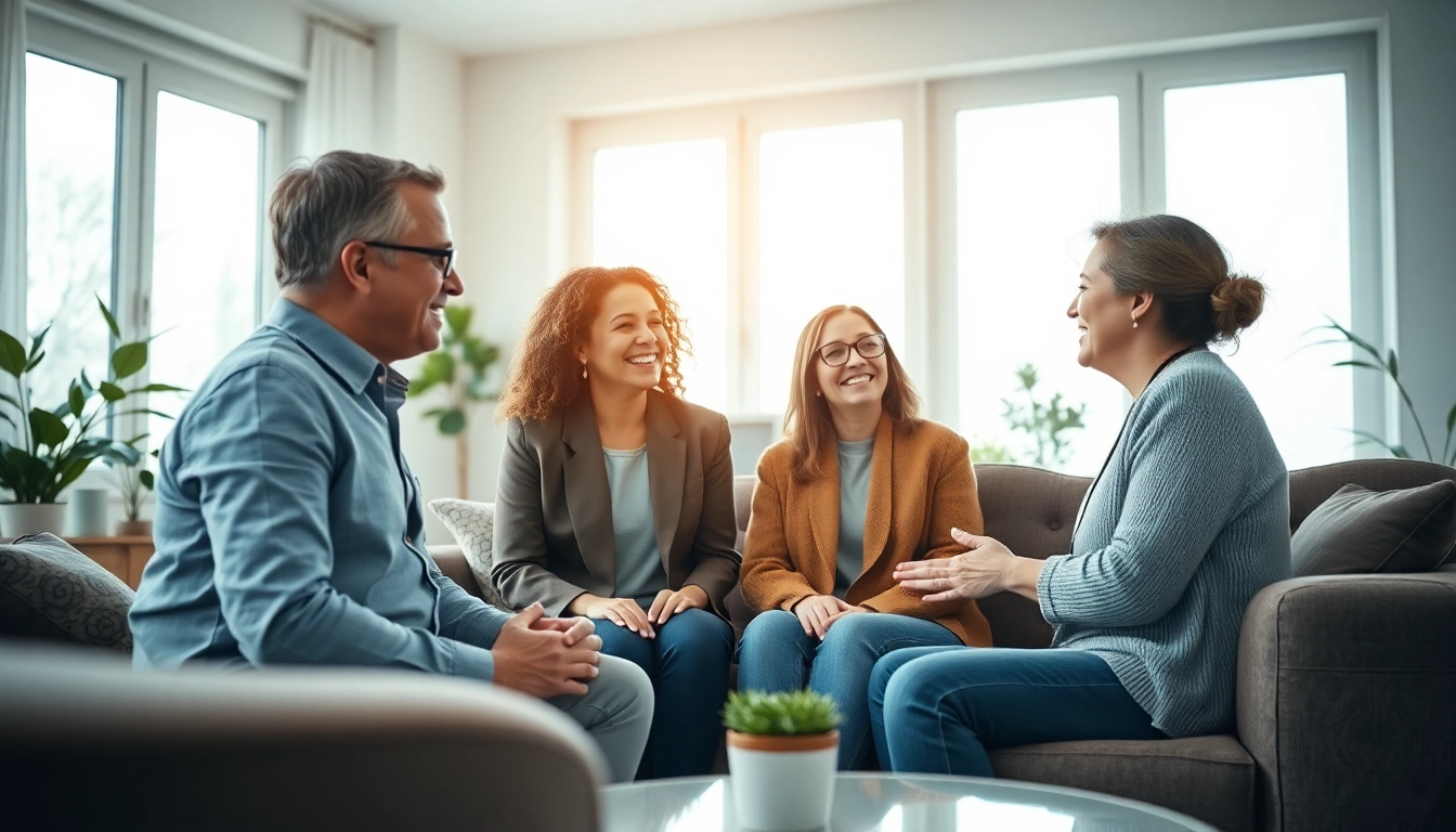 Empathetic relationship coach facilitating a couple's counseling session, creating a supportive environment.