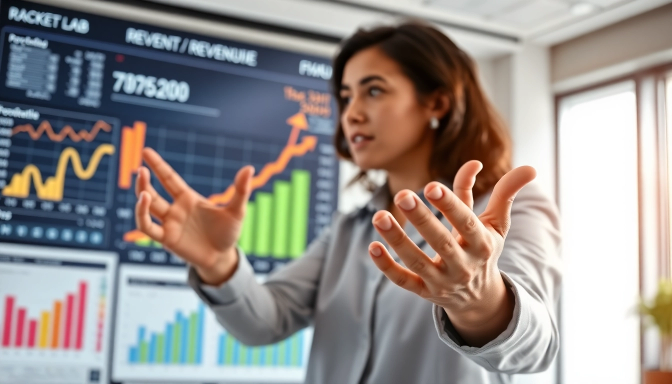 Analyzing revenue trends for revenuerocketlab with dynamic charts and growth projections.