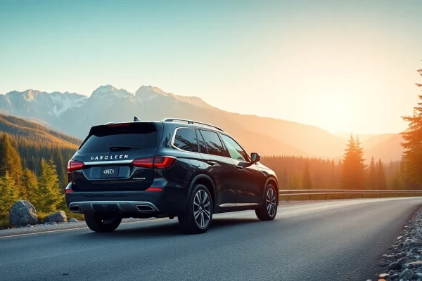 Experience a Vancouver to Whistler private transfer in a luxury SUV on a scenic mountain road.