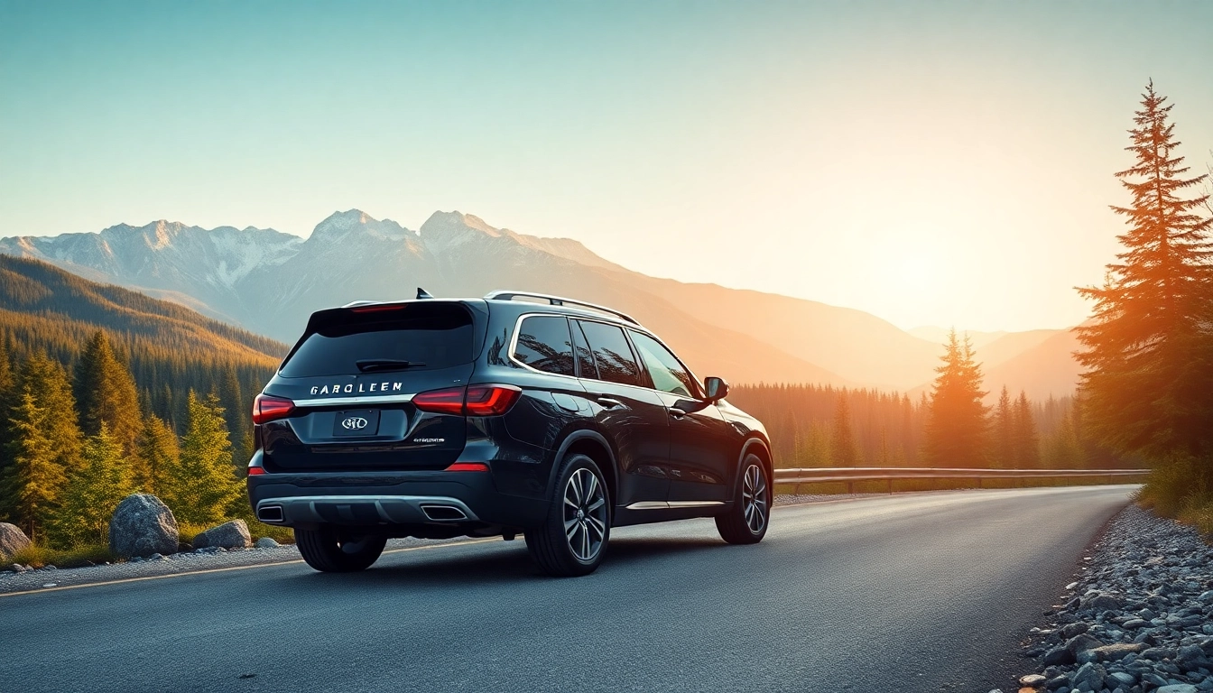 Experience a Vancouver to Whistler private transfer in a luxury SUV on a scenic mountain road.