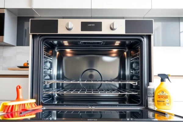 Professional oven cleaning dubai service showcasing a spotless oven in a modern kitchen