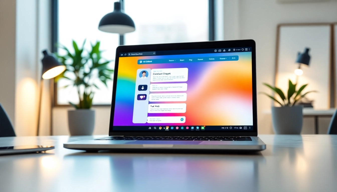 Engage users with an effective AI chatbot for website solutions shown on a laptop.