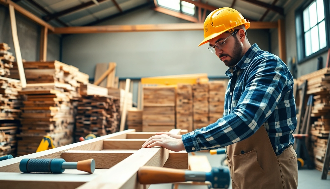 Learn about carpentry apprenticeship near me with a focused apprentice in a bright workshop.