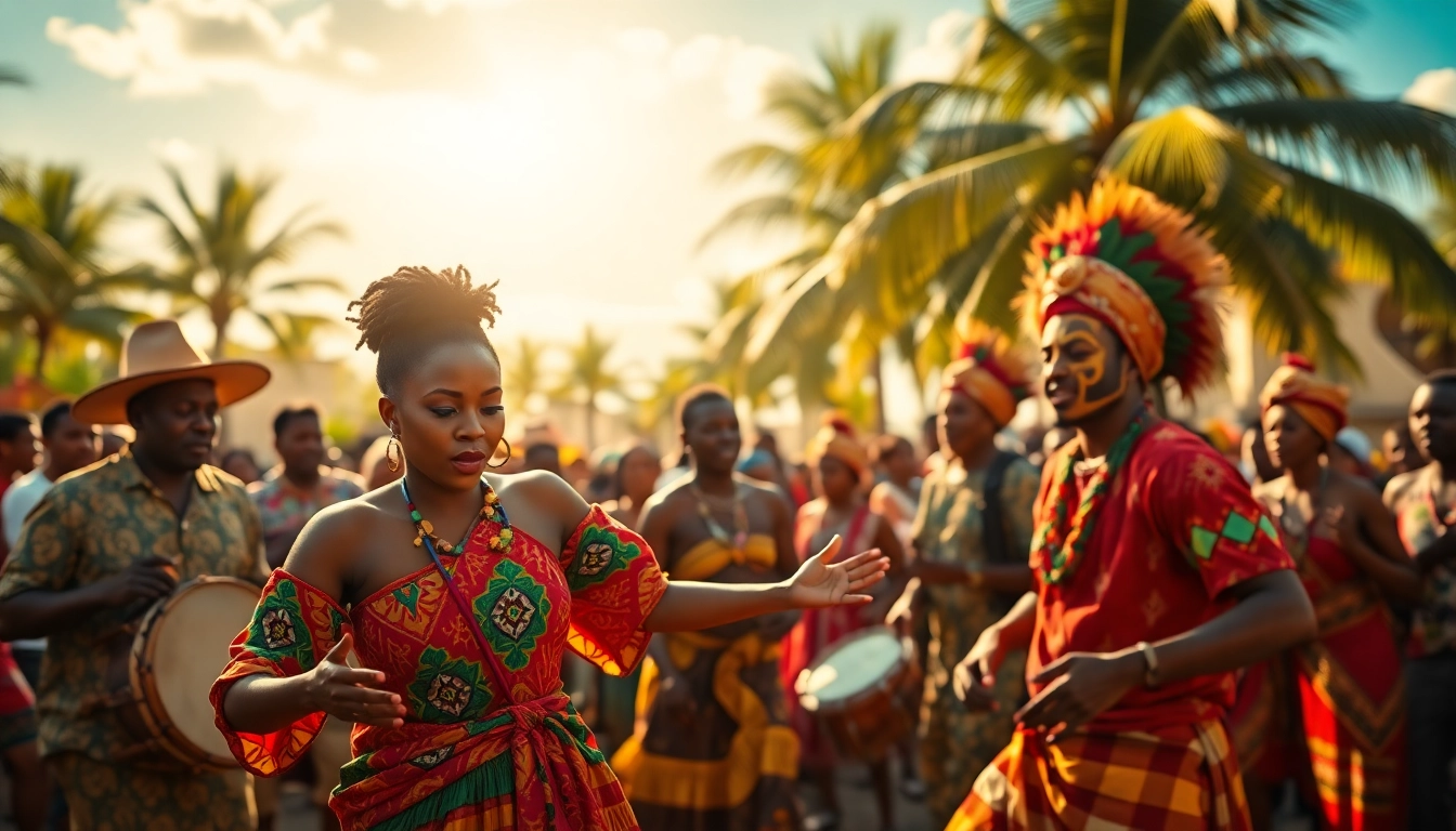 Experience Local African music discovery with vibrant musicians and dancers in a lively setting.