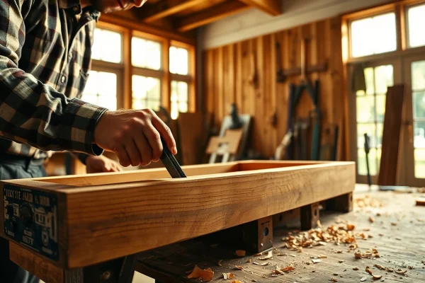 Carpentry apprenticeship near me: Skilled carpenter shaping wood in a workshop.