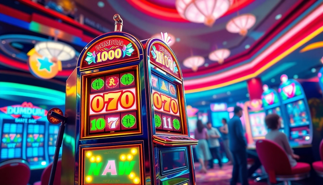 Memenangkan hadiah besar dengan Dumdum 4D slot di mesin slot yang menakjubkan di kasino.