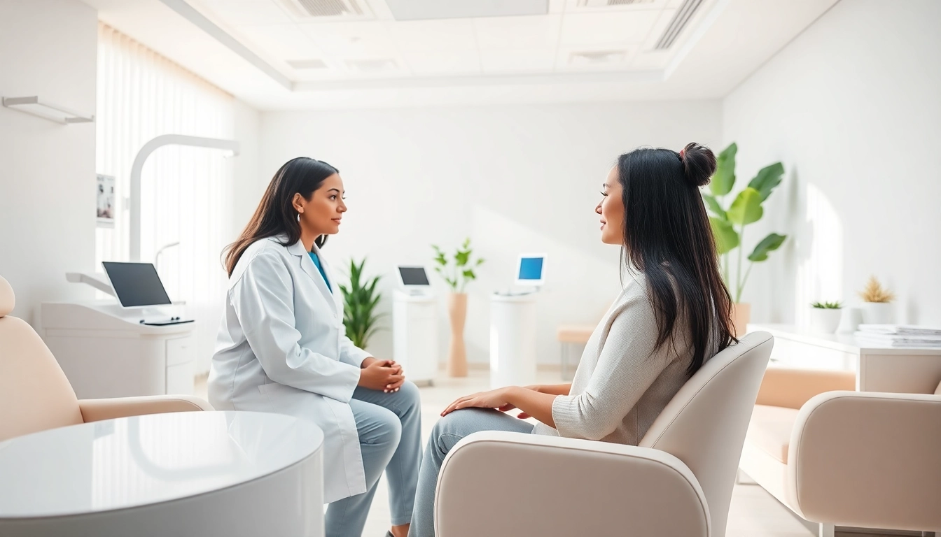 Apollo Dermatology consultation in a welcoming clinic, showcasing advanced medical skincare practices.