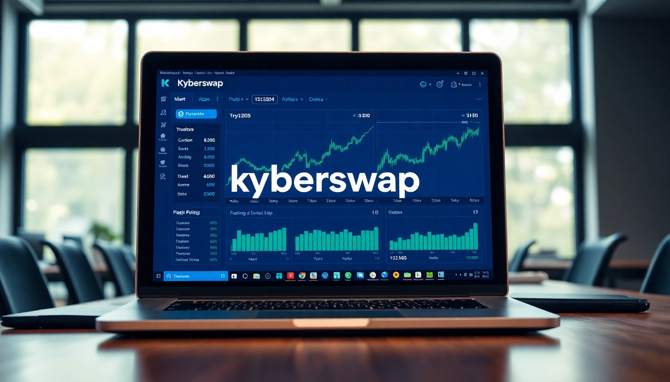 Trade efficiently with kyberswap on a modern cryptocurrency trading interface.