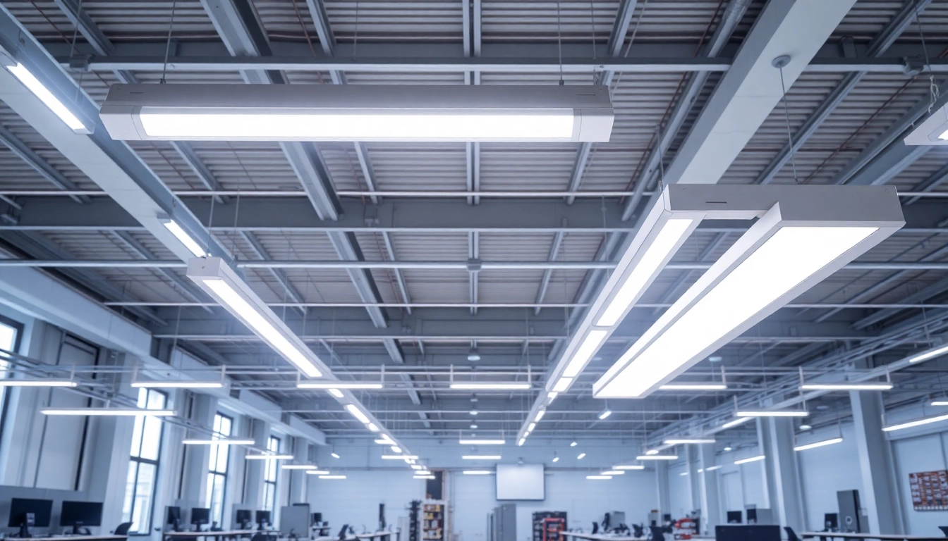 Highlighting LED Batten Fixture Wholesale with sleek design and efficient lighting options in a modern workspace.