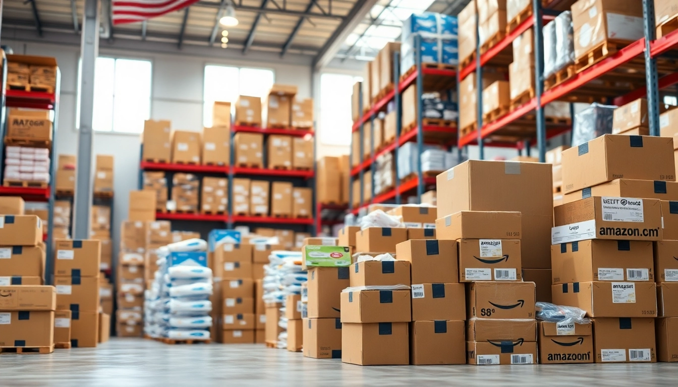 Organized products in a warehouse representing amazon fba wholesale success and opportunities.