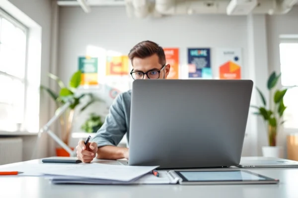 Crafting Effective Website Design Kansas City: Strategies for Success Engaging website design kansas city showcased by a professional designer in a modern workspace.