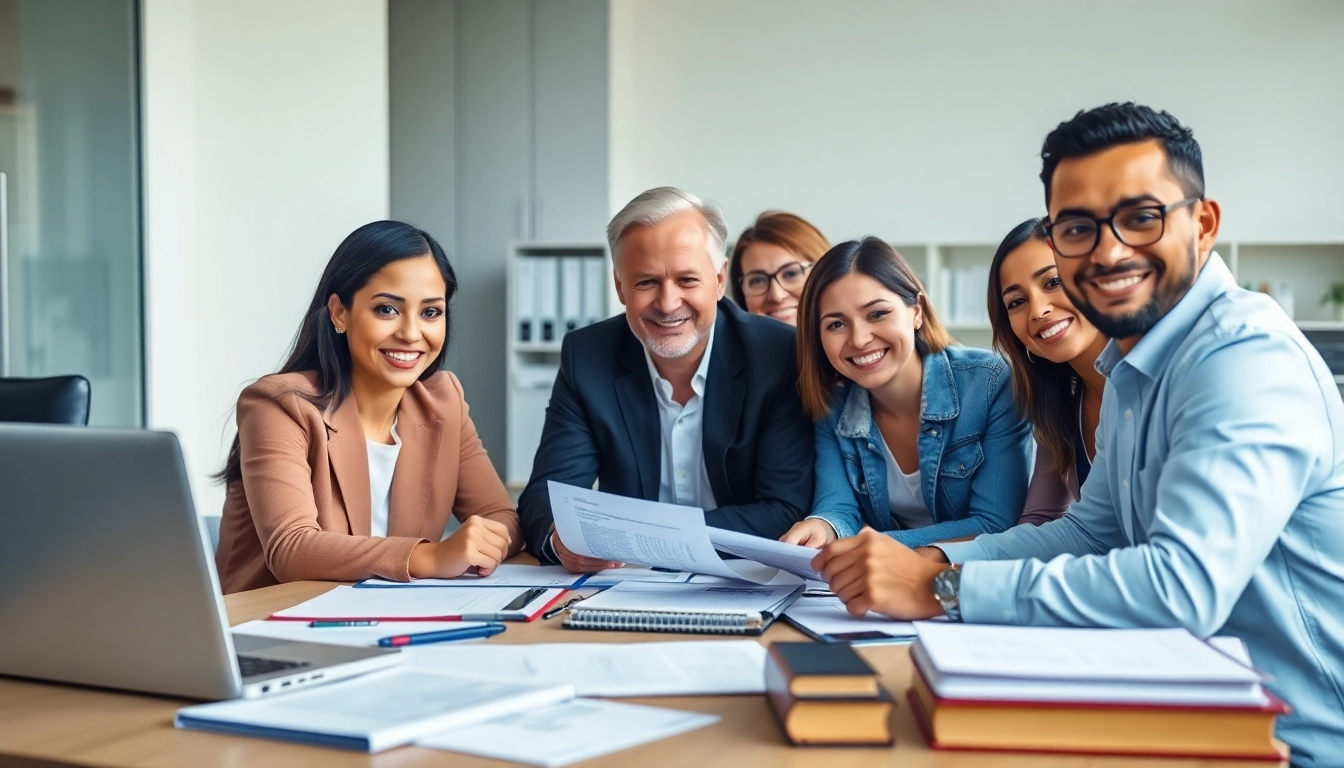 Showcase QSM document clearing services with a focused team engaged in document collaboration