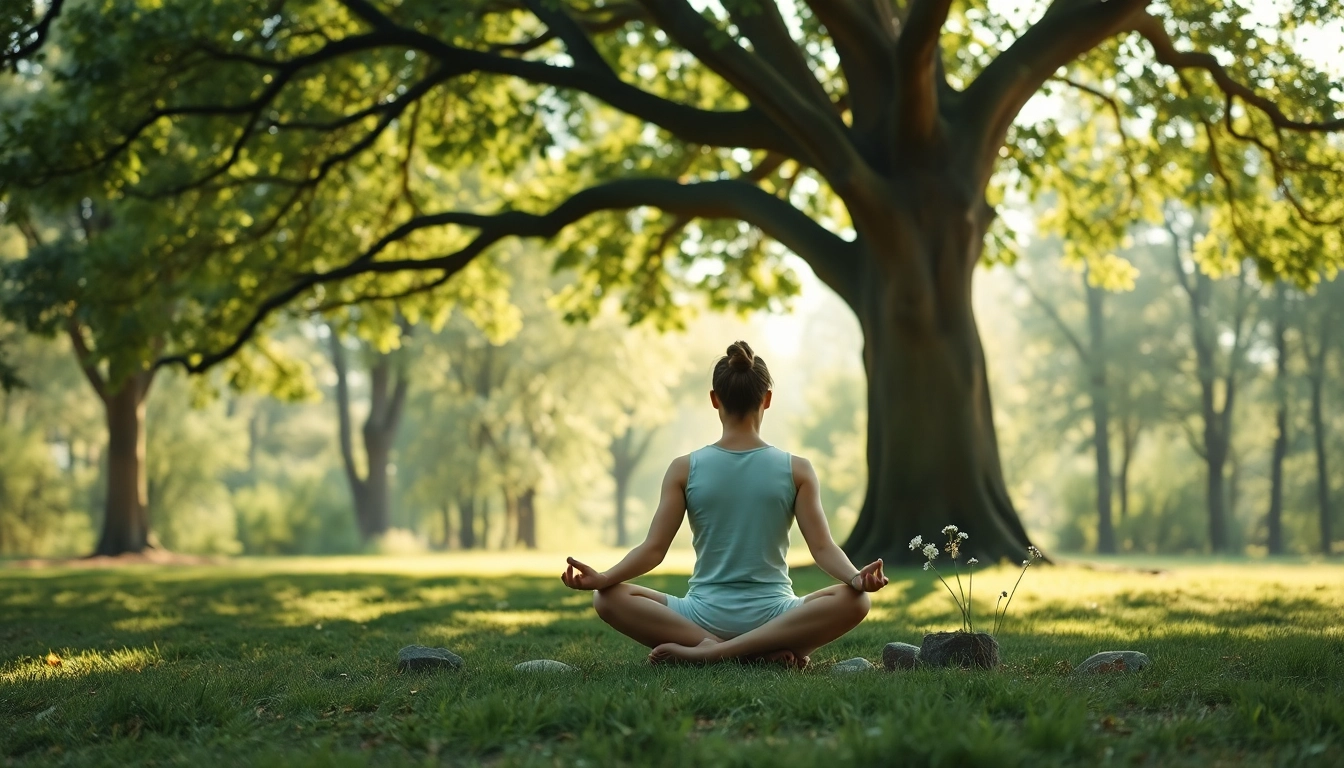 Person meditating in nature, symbolizing healing trauma through peaceful reflection.